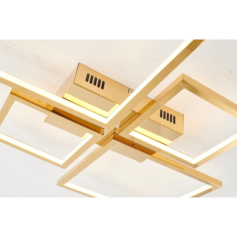 Farmhouse Flush Mount Light - Metal Ceiling Fixture with Crystal Accents - 24.4 Inch - 2.5