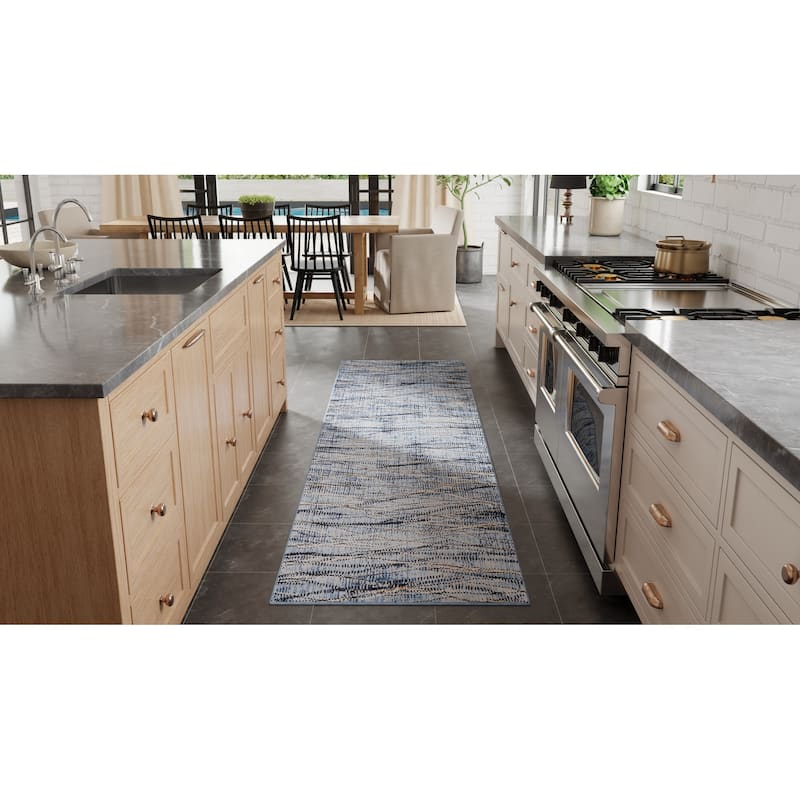 Grand Bazaar Maxin Machine Made Abstract Modern Area Rug