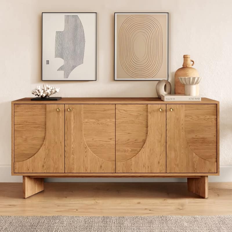 Studio London Modern Sideboard Oak Storage Cabinet and Buffet Console
