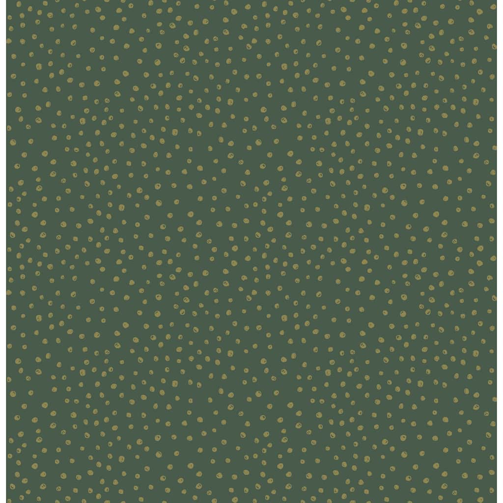 A-Street Prints Cassie Green Petite Polka Wallpaper