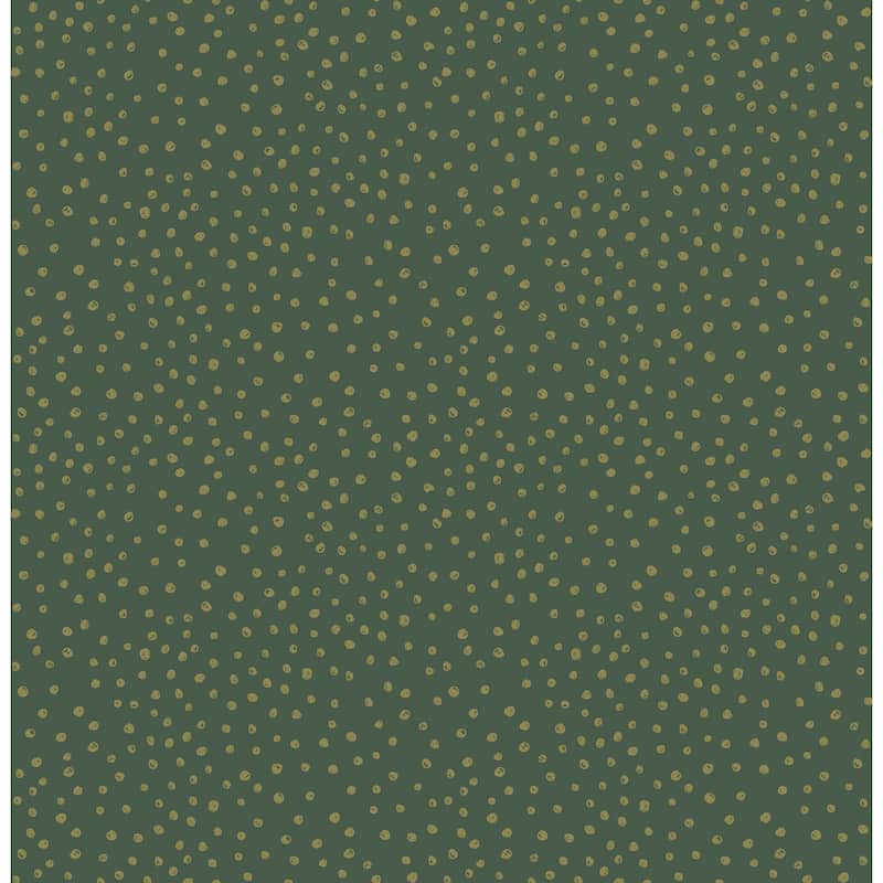 A-Street Prints Cassie Green Petite Polka Wallpaper