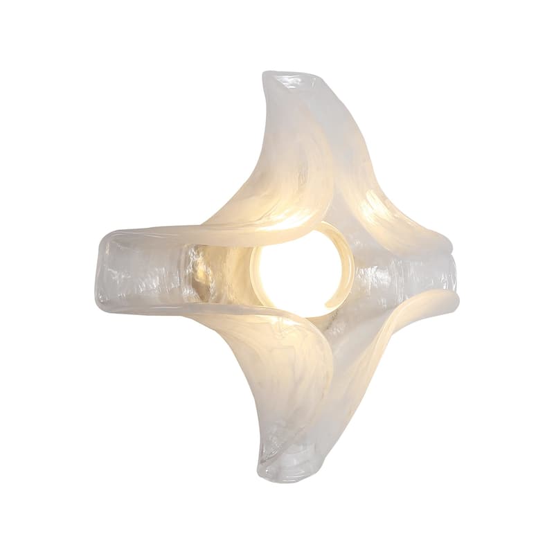Golden Lighting 9608-WSC Glacier 14" Tall LED Bathroom Sconce - Polished Nickel