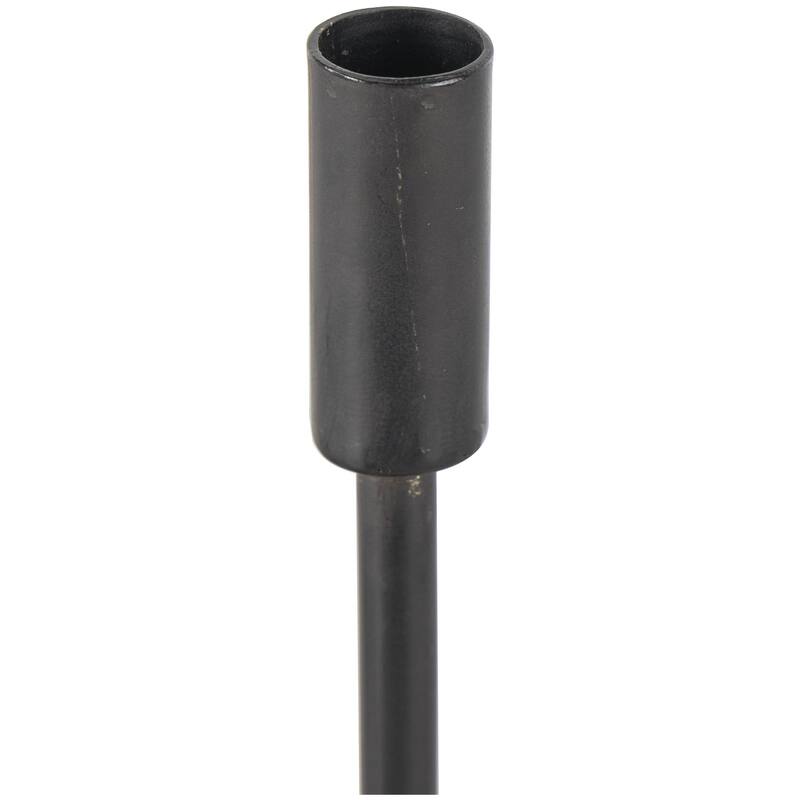Metal Turned Style Decorative Candle Holder with Tapered Bases - Set of 3 Black - Roche River Decor