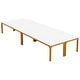 preview thumbnail 38 of 36, 13FT Large Rectangle Conference Meeting Seminar Table for 12-16 Person (Set of 4)