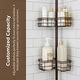 preview thumbnail 31 of 40, Utopia Alley Tension Pole Shower Caddy Corner Organizer, Adjustable with 4 Removable Baskets, 60 to 97 Inch