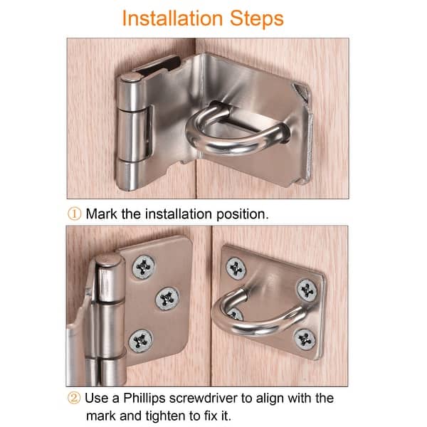 Heavy Duty 3.5 Inch Padlock Hasp - Black Steel Door Clasp For Gates & Storage