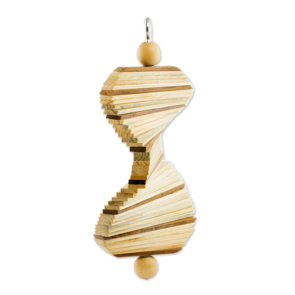 Novica Handmade Tranquil Moments Wood Mobile