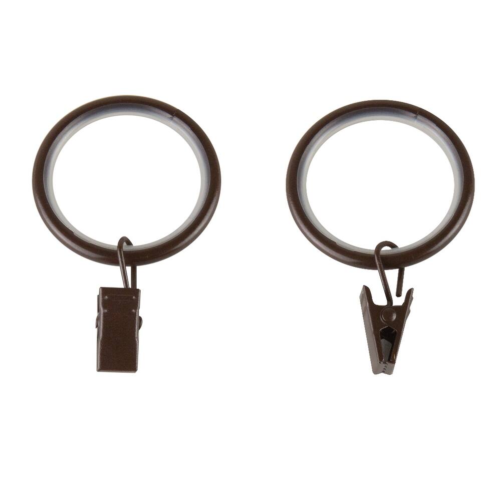 InStyleDesign 1-1/4 inch Noise-Canceling Curtain Rings w/Clip (Set of 10)