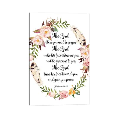 iCanvas "The Lord Bless You And Keep You, Numbers 6_24-26" by Eden Printables Canvas Print