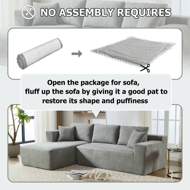 Homey Relaxation Sectional Sofa With Storage Space For Living Room