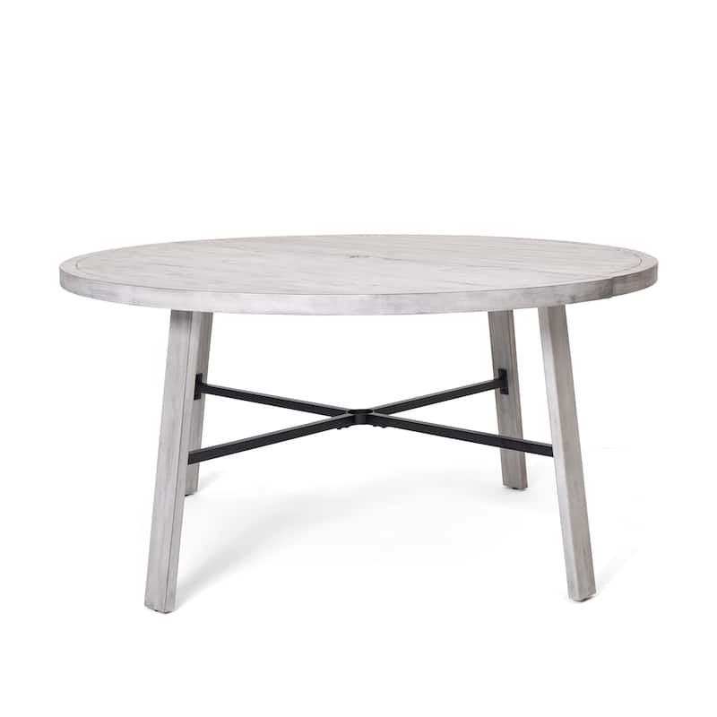 Outdoor Dinning Table with an Umbrella Hole for Patio, Backyard, Garden