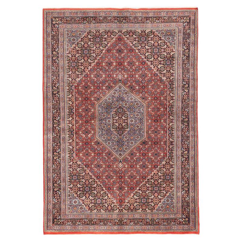 ECARPETGALLERY Hand-knotted Royal Mahal Red Wool Rug - 5'7 x 8'2