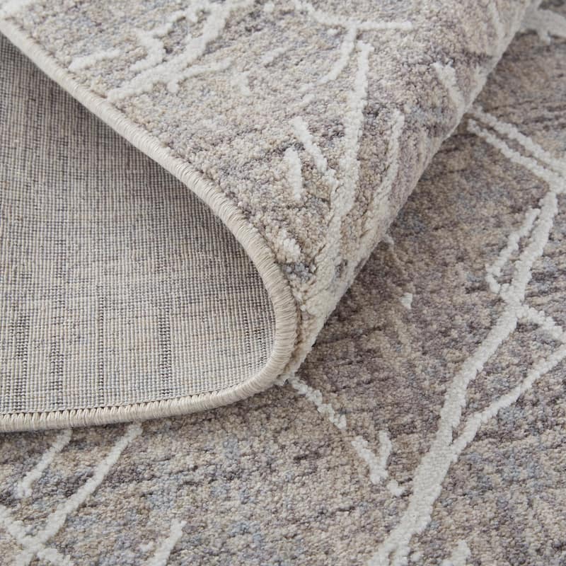 Inger Modern Marble Beige/Ivory Area Rug