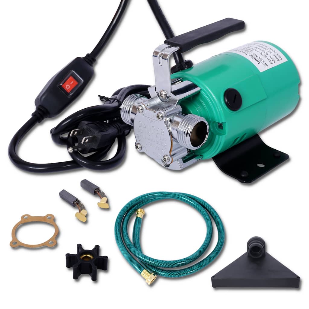 Water Transfer Pump, 115V 330 Gallon Per Hour Portable Electric Utility Pump and 6' Water Hose Kit - Remove Water From Garden