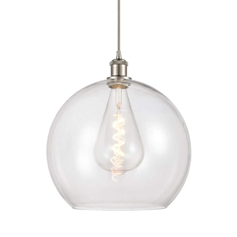 Innovations Lighting 516-1P-18-14 Athens Pendant Athens 14" Wide - Brushed Satin Nickel / Clear