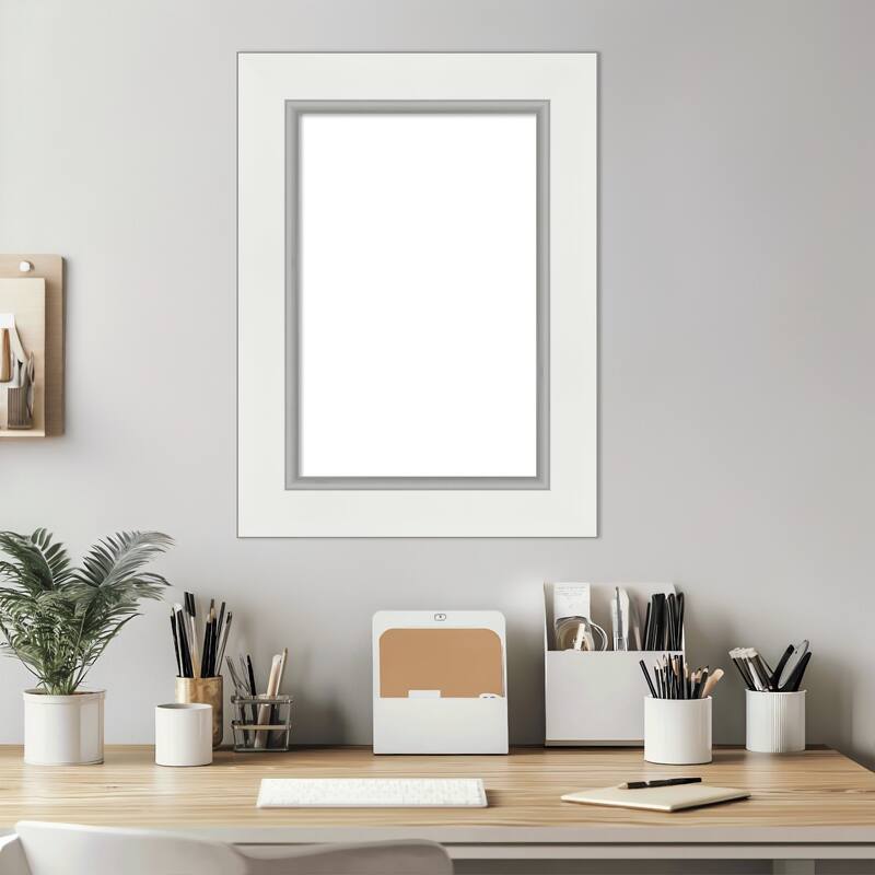 Amanti Art Eva Black Silver Framed Dry Erase Magnetic Board