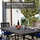 preview thumbnail 18 of 25, EROMMY 7 Pieces Patio Dining Set Metal Outdoor with Umbrella Hole