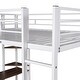 preview thumbnail 13 of 13, Full Metal Loft Bed with Desk & Shelves - Space-Saving Iron Frame