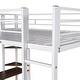 preview thumbnail 13 of 13, Multifunctional Design Loft Bed with Desk, Two-sided Ladder and Shelves, Efficient space, Full Size, White