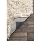 preview thumbnail 9 of 9, nuLOOM Ivory Handmade Soft and Plush Solid New Zealand/ Indian Wool Shag Rug