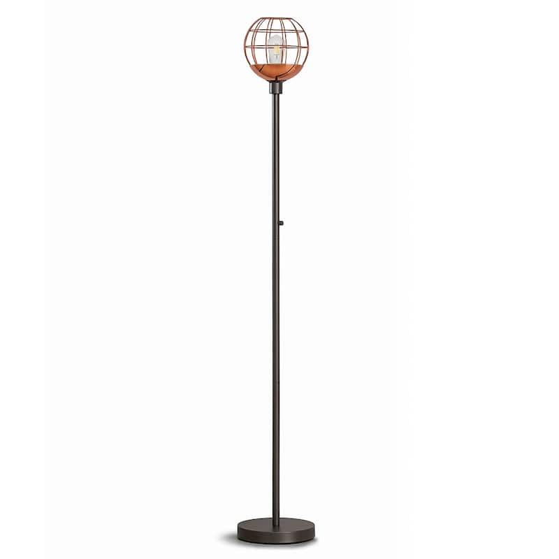 Metro Wire Shade 71"H LED Dimmable Torchiere Floor Lamp