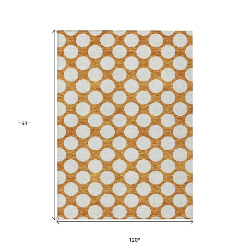HomeRoots Polka Dot Transitional Rectangle Outdoor Rug