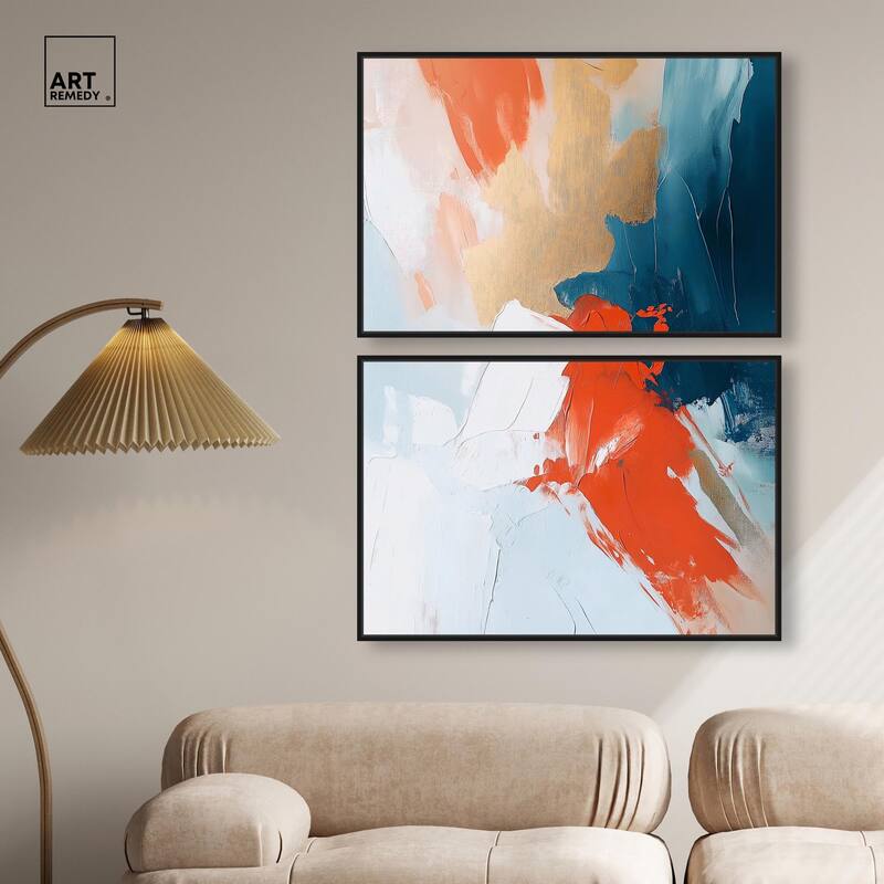 Bold and Bright I Canvas Set of 2 by Art Remedy