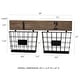 preview thumbnail 2 of 5, Hanging Double Wire Basket Organizer - Wall Mount Storage, Rustic Style by Lavish Home - 24 x 2.5 x 12