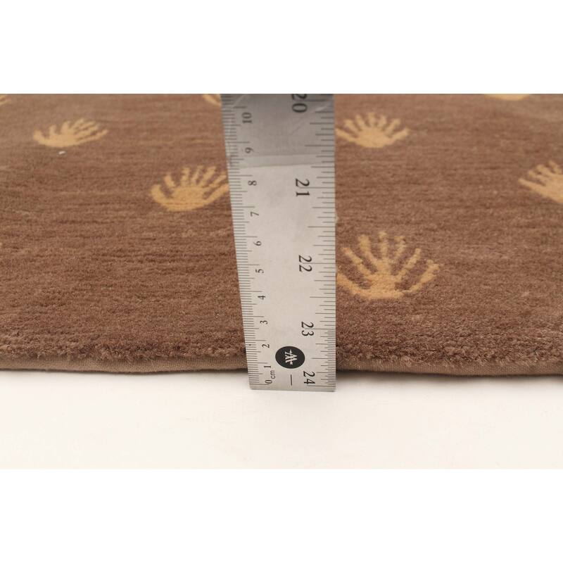 ECARPETGALLERY Hand-knotted Opulence Brown Wool Rug - 2'9 x 8'8