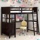 preview thumbnail 2 of 7, Twin Size Wooden Loft Bed With Drawers And Desk,Shelves,Solid Construction