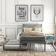 preview thumbnail 2 of 7, Twin Size Simple Yet Elegant Wood Platform Bed with Trundle and Ten Supporting Slats
