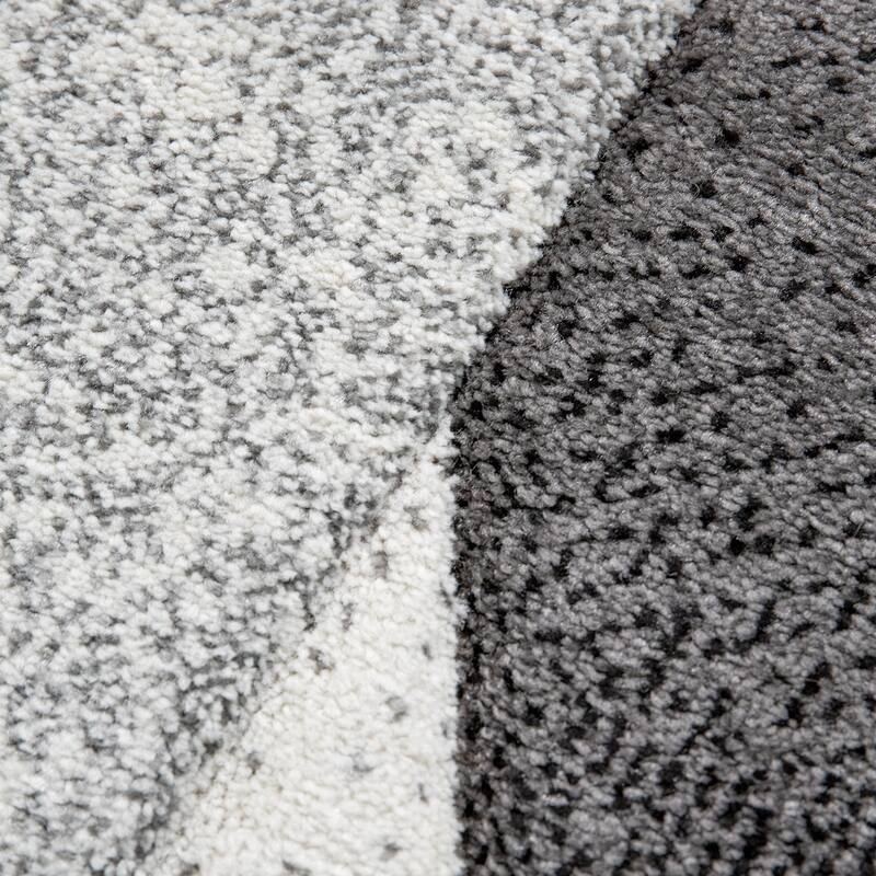 Designer Area Rug modern geometric Pattern and Contour Cut in different Colors