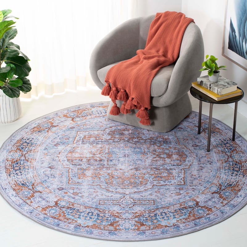 SAFAVIEH Tucson Machine Washable Slip Resistant India Traditional Rug
