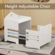 preview thumbnail 14 of 14, Kids Montessori Weaning Table and Chair Set, Table Set Kids Activity Table Step Stools with Blackboard & 3 Heights Adjustable
