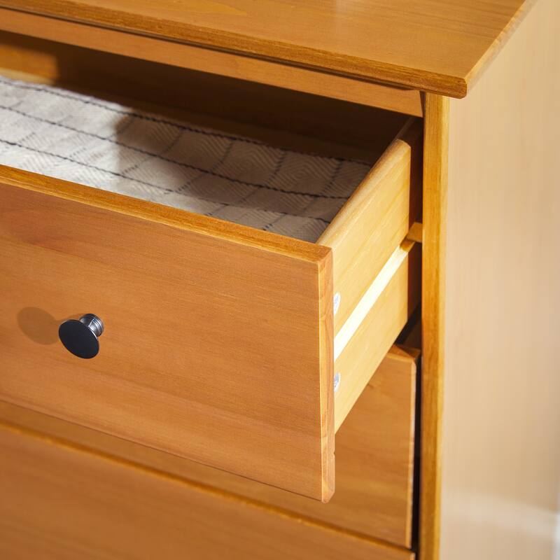 Walker Edison Bullrushes 4-drawer Solid Wood Chest