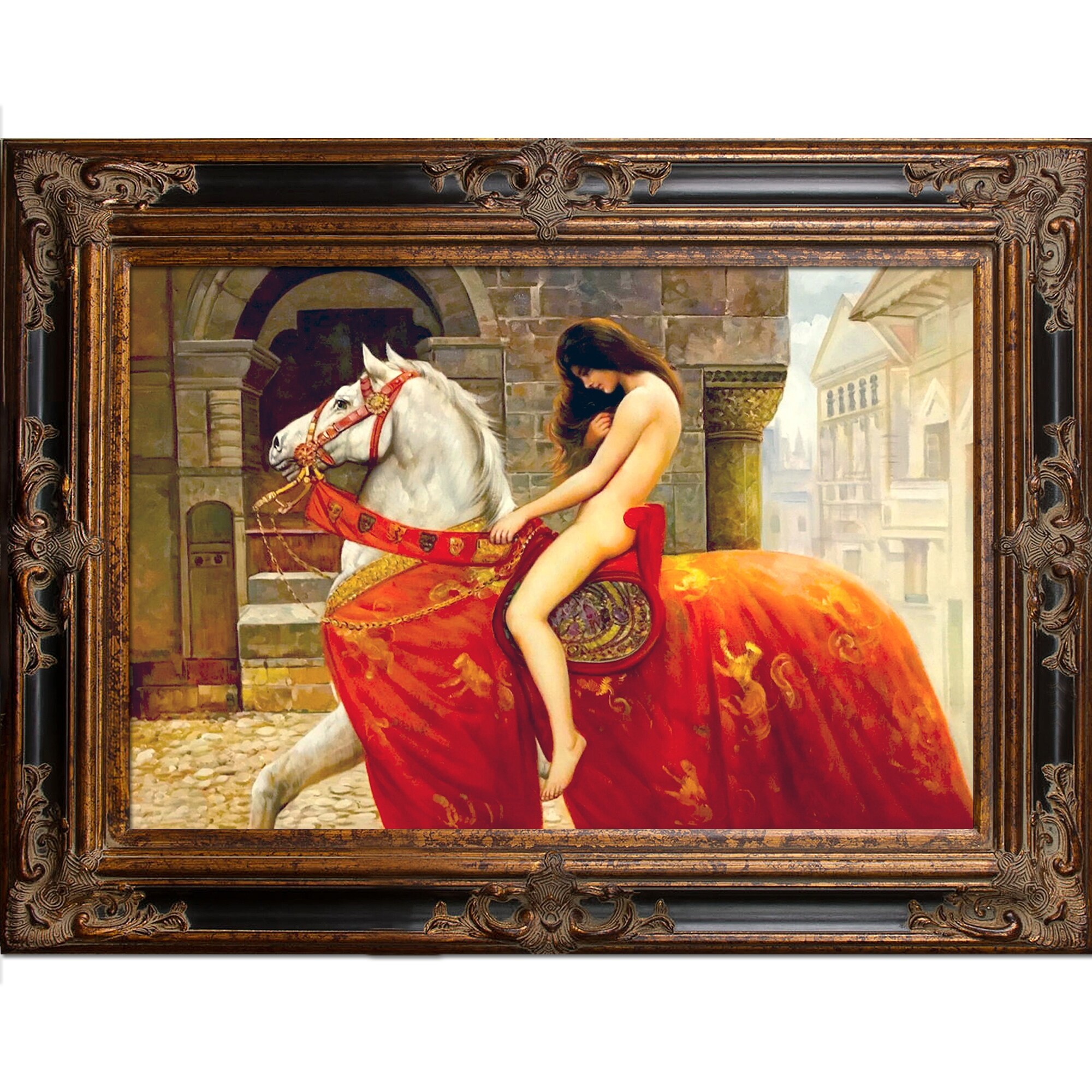 La Pastiche Lady Godiva C 17 With Excalibur Frame 34 5 X 46 5 Overstock