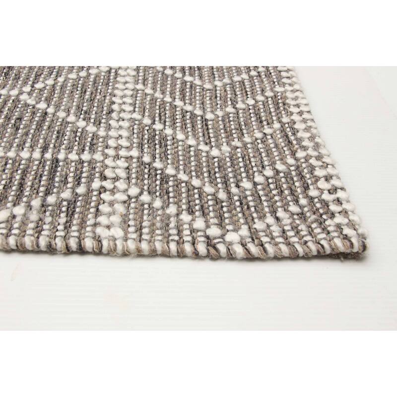 ECARPETGALLERY Braid weave Sienna Taupe Wool Rug - 6'0 x 9'1