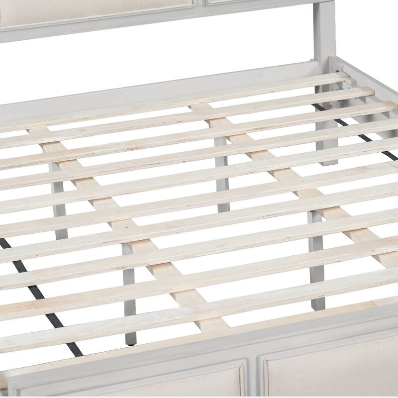 Christopher Knight Home - Hendrix Modern Farmhouse Upholstered Wood Platform Bed with Panel Headboard and Footboard