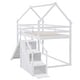 preview thumbnail 26 of 26, Twin over Twin Pine House Loft Kids Bed Frame with Slide, Staircase & Storage, Safety Guaranteed, Easy Assembly, Natural