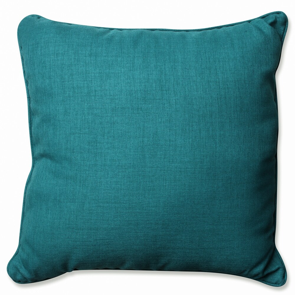 Teal store floor pillow