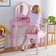 preview thumbnail 1 of 10, Guidecraft Vanity and Stool Pink