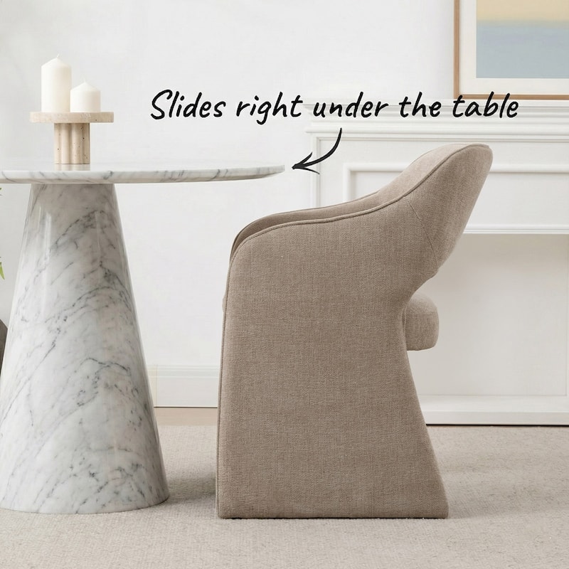 Upholstered Fabric Dining Armchair (Set of 2)