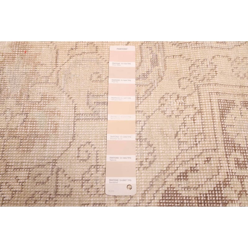 ECARPETGALLERY Hand-knotted Antalya Vintage Beige Wool Rug - 9'10 x 12'7