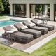 Option Brown Wicker Gray Cushion
