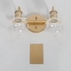 preview thumbnail 8 of 7, Modern Gold 2-Light Bathroom Vanity Light Orb Glass Wall Sconce - L 13"x W 7"x H 9"