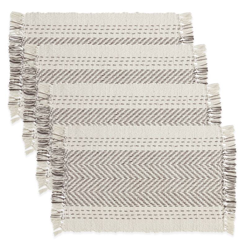 Cotton Kantha Stitch Design Placemats (Set of 4)