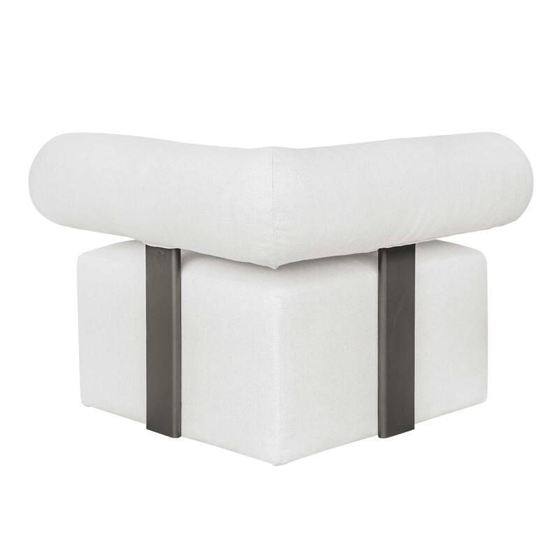 Uttermost Bolster Back White Outdoor Corner Sofa