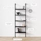 preview thumbnail 60 of 81, Nathan James Theo 5-Shelf Ladder Bookcase Wood with Metal Frame
