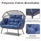 preview thumbnail 12 of 23, Gymojoy Double Wicker Egg Chair Outdoor Oversized Egg Chair