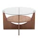 Option Walnut Wood/Clear Glass